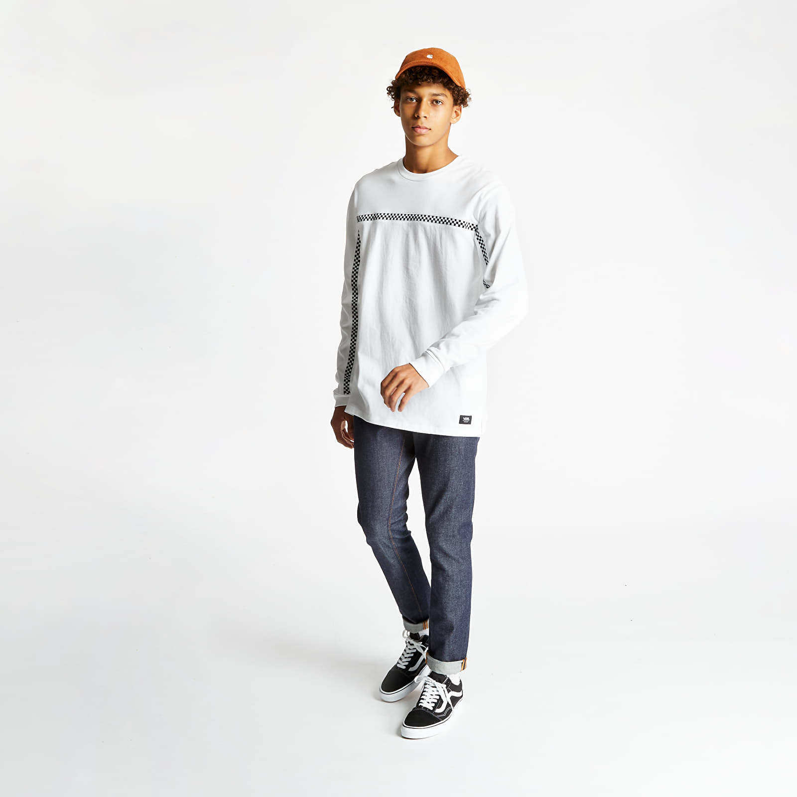 T-Shirts Vans Check Through Longsleeve Tee White
