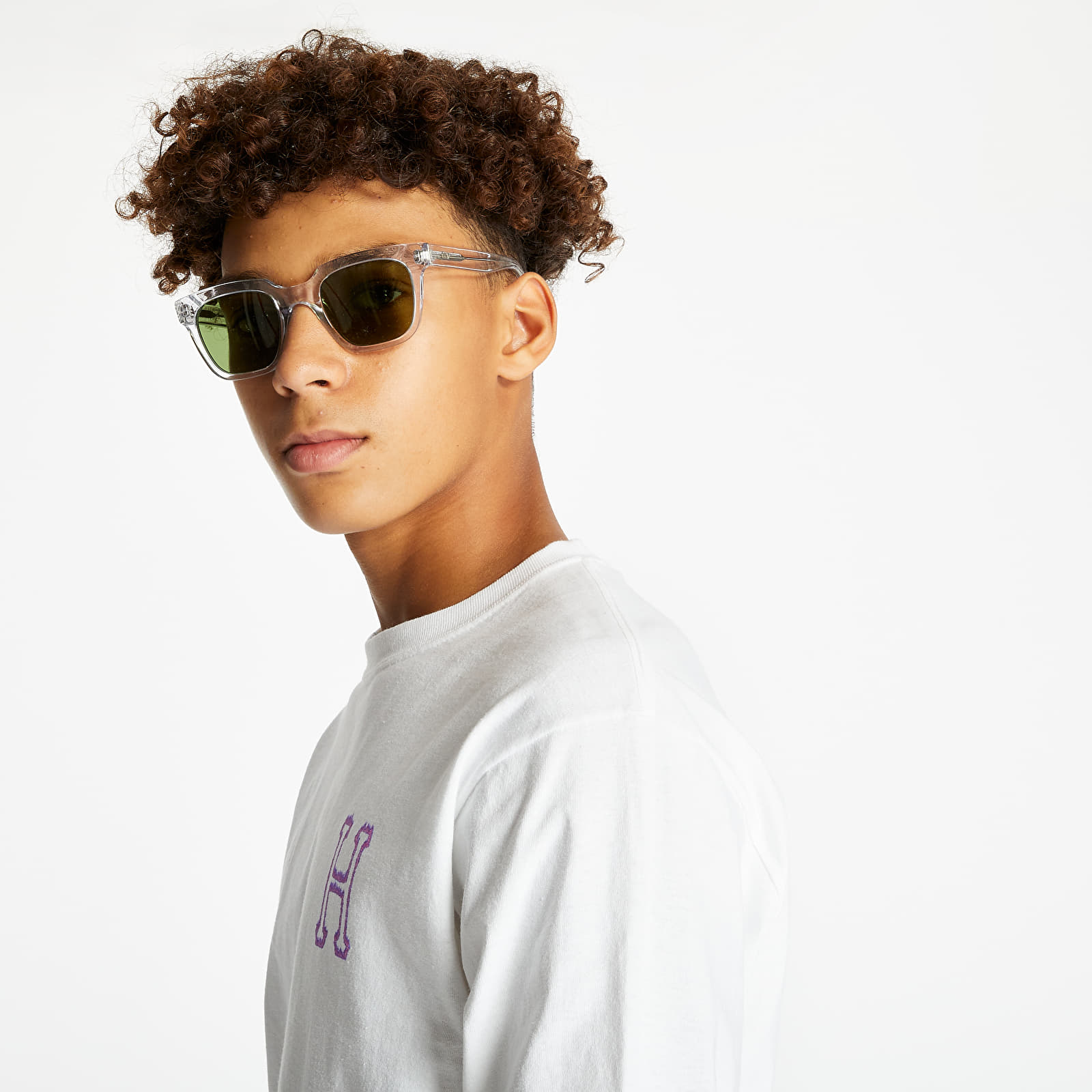 Magliette HUF Screwed Head Classic Lognsleeve Tee White