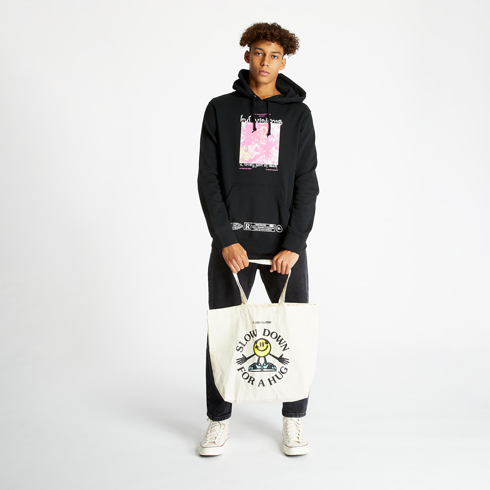 Hoodies and sweatshirts HUF Lovely Sort Hoodie Black | Footshop