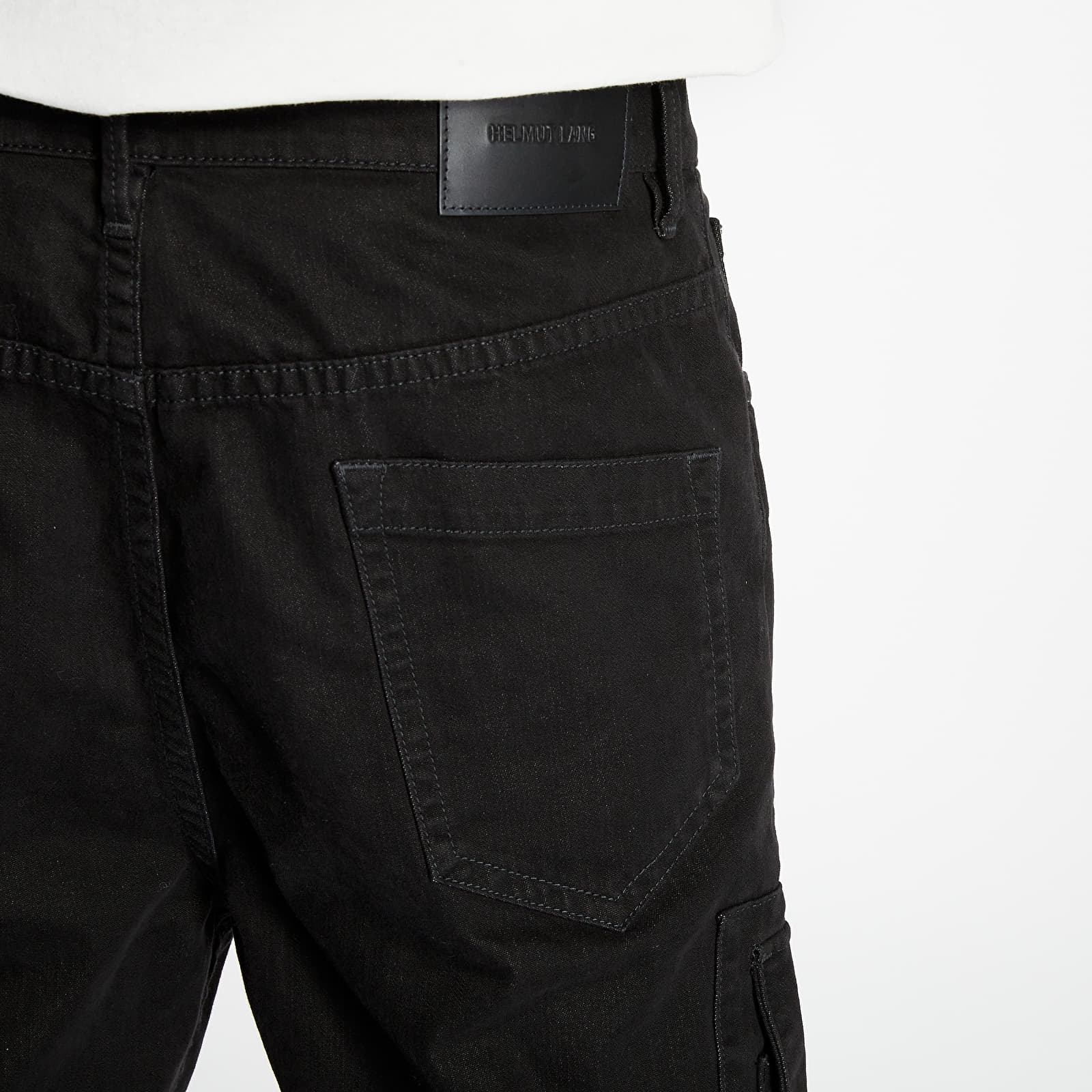 HELMUT LANG 本人期 CARGO POCKET JEANS Helmut Lang 1997 Slim Thigh Pocket Jeans with Silk