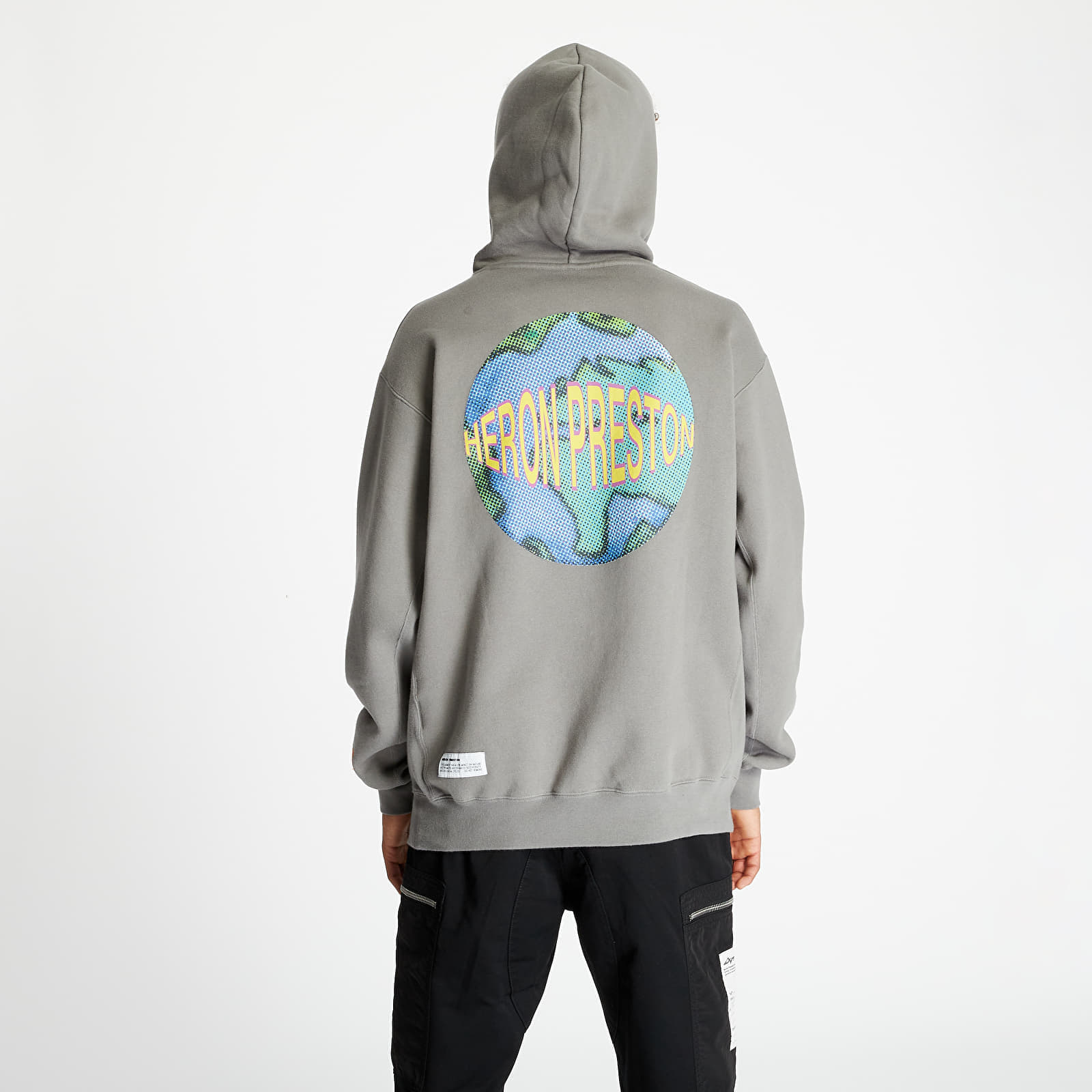 Hoodies and sweatshirts  HERON PRESTON Workwear Rib Hoodie Grey/ Orange
