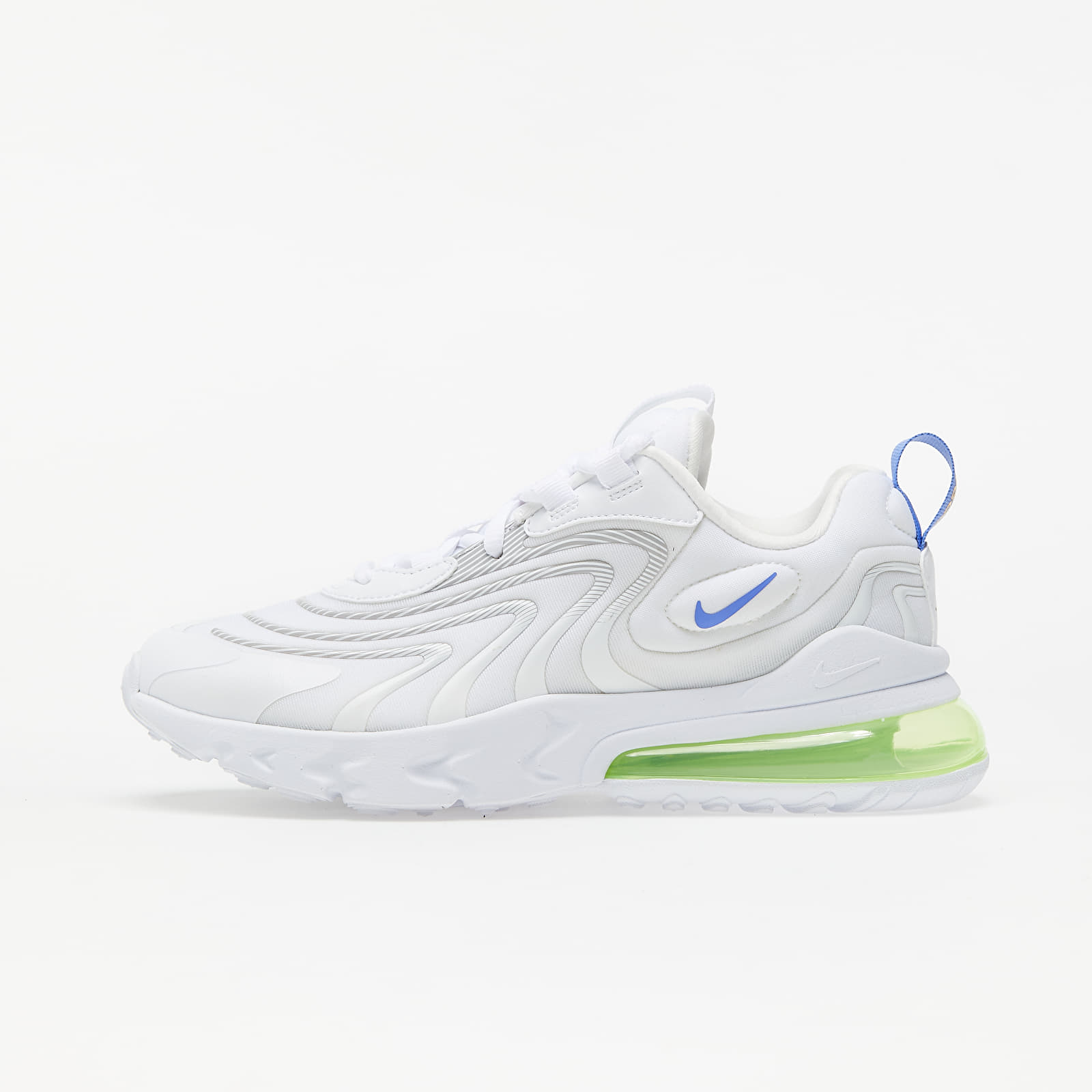 Kids' sneakers and shoes Nike Air Max 270 React ENG GS White/ Sapphire-Laser Orange-Aurora Green