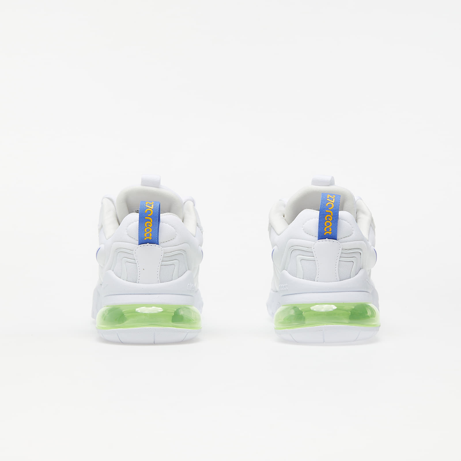 Kids' sneakers and shoes Nike Air Max 270 React ENG GS White/ Sapphire-Laser Orange-Aurora Green