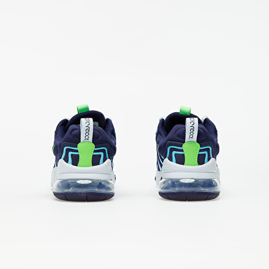 Kids sneakers and shoes Nike Air Max 270 React ENG GS Blackened Blue Green Strike Footshop