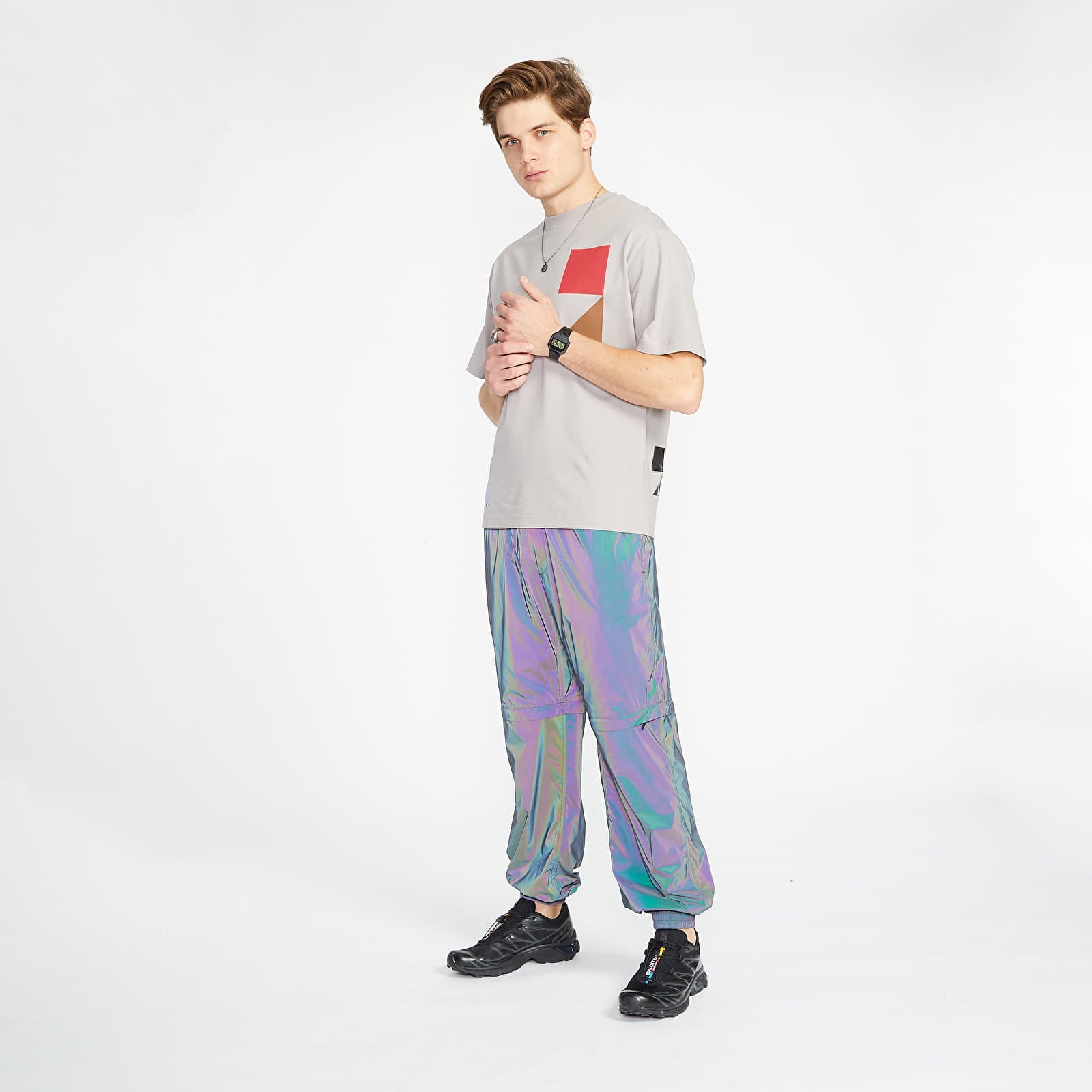 Džínsy a nohavice McQ Zip Off Shell Track Pants Multicolor