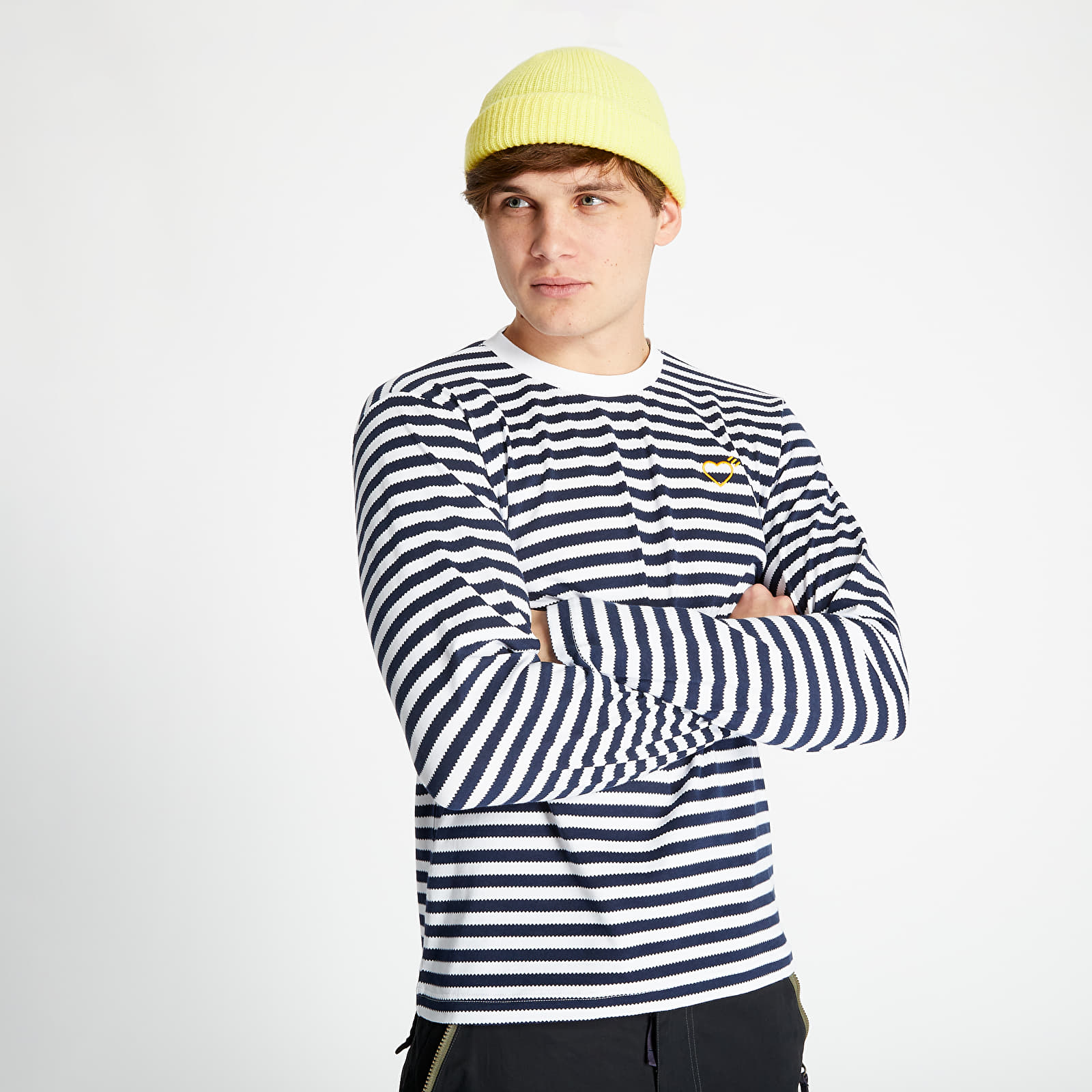 T-Shirts adidas Human Made Longsleeve Tee White/ Collegiate Navy