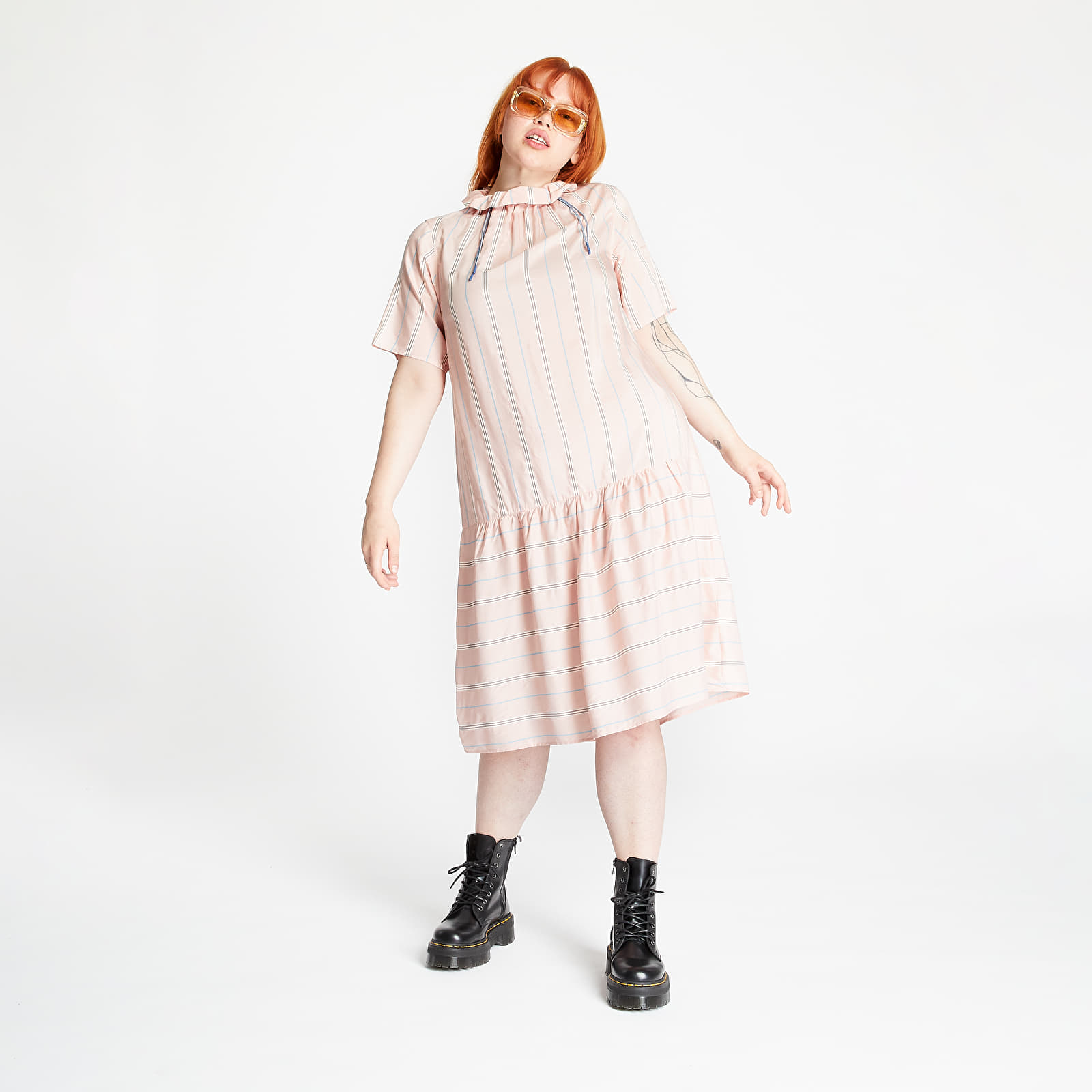Abiti WOOD WOOD Delphine Dress Light Rose Stripe