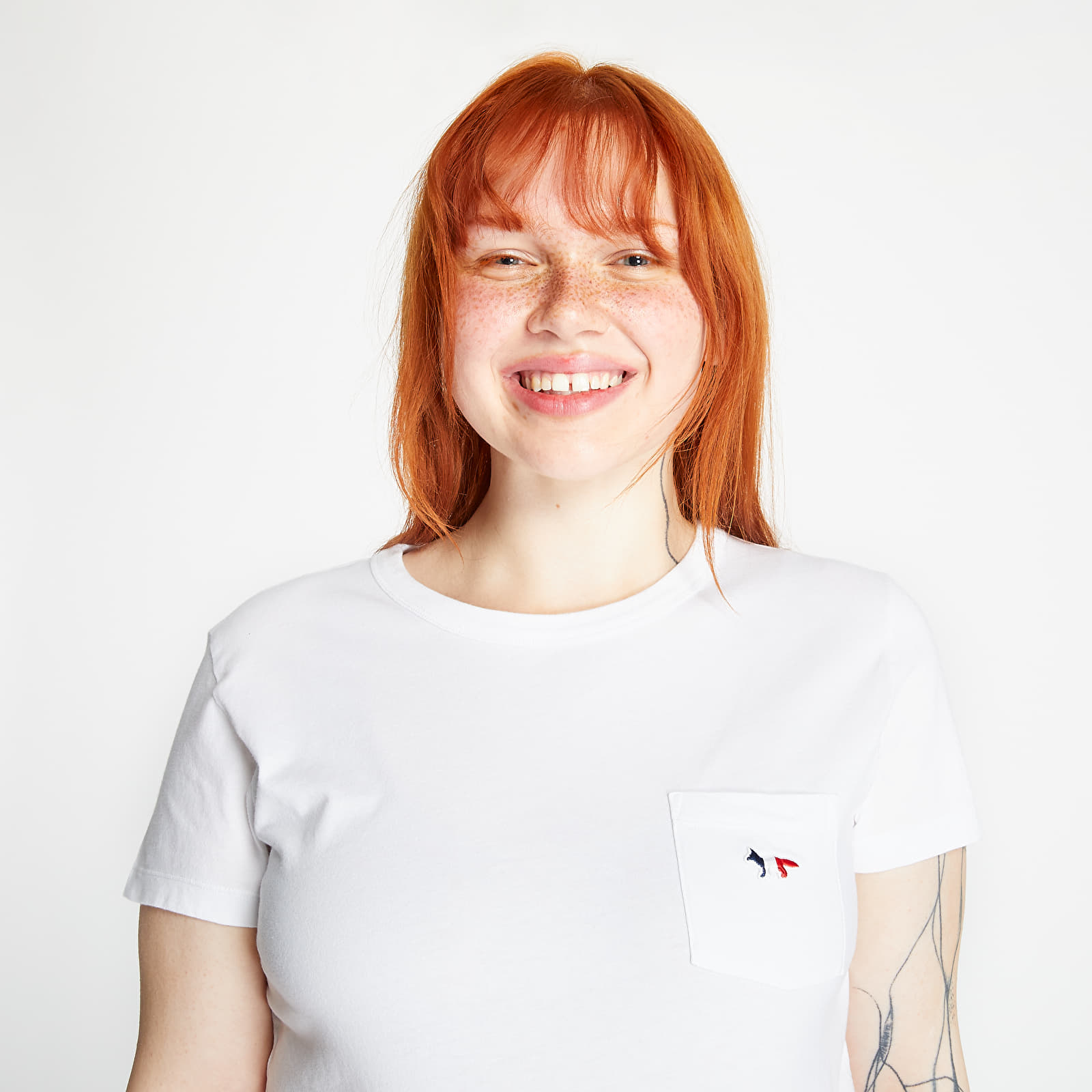 T-shirt MAISON KITSUNÉ Fox Patch Tee White