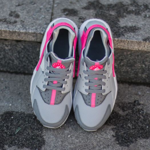 Nike huarache grise et rose best sale
