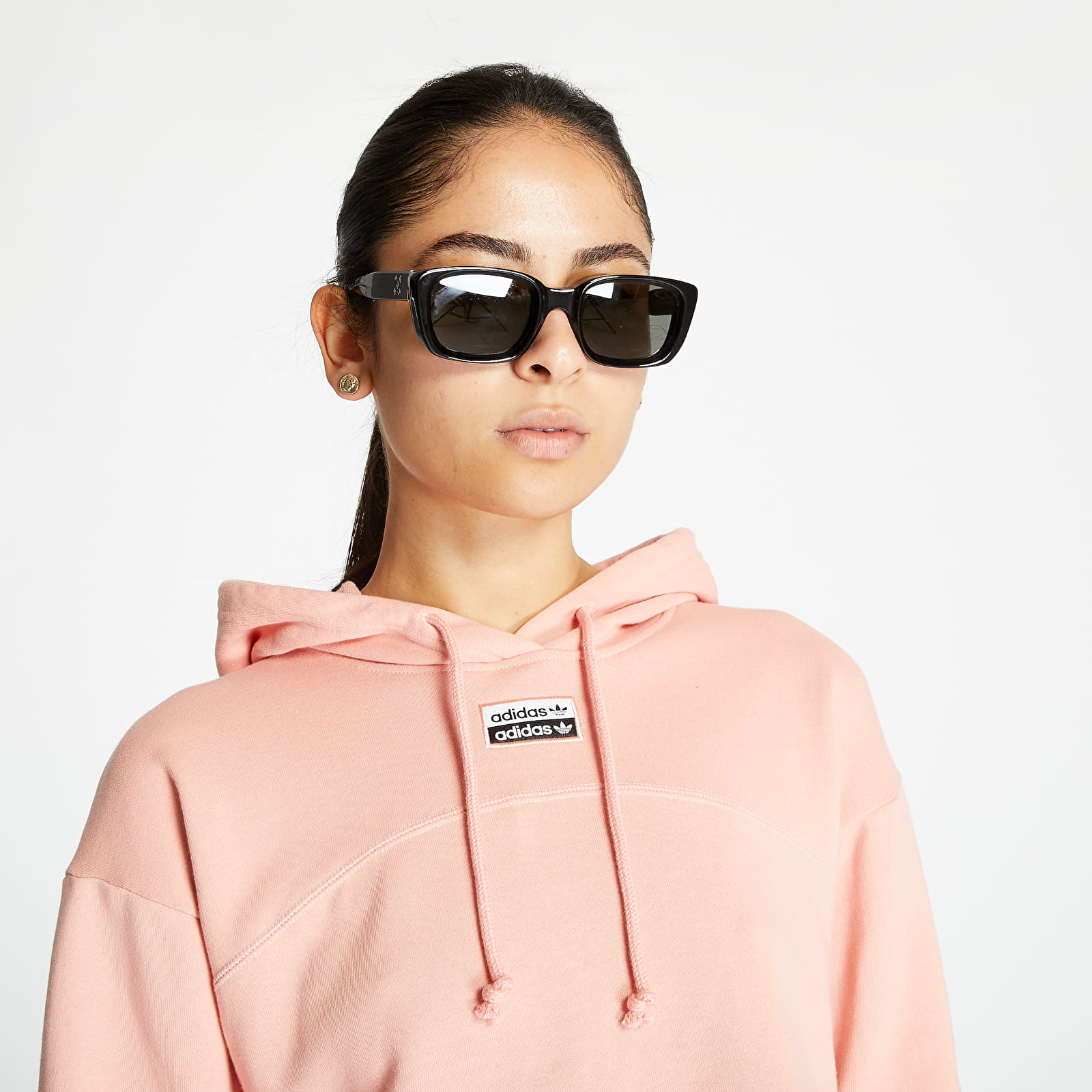Mikiny adidas Cropped Hoodie Trace Pink