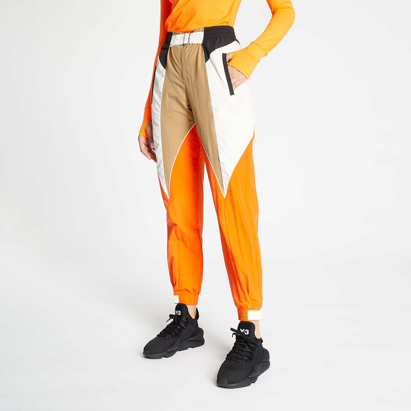Džínsy a nohavice adidas Pants Chalk White/ Energy Orange/ Cardboard