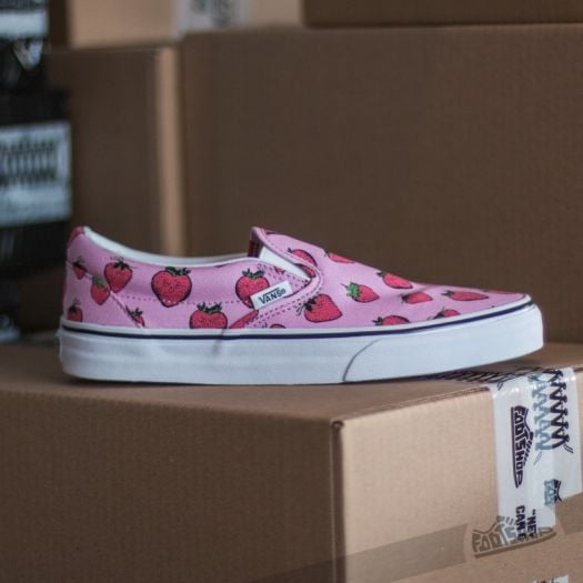 Vans Classic Slip On Strawberries Lavender True White