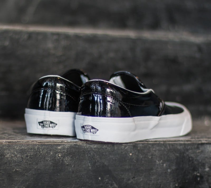 Vans holographic leather top slip on sneakers