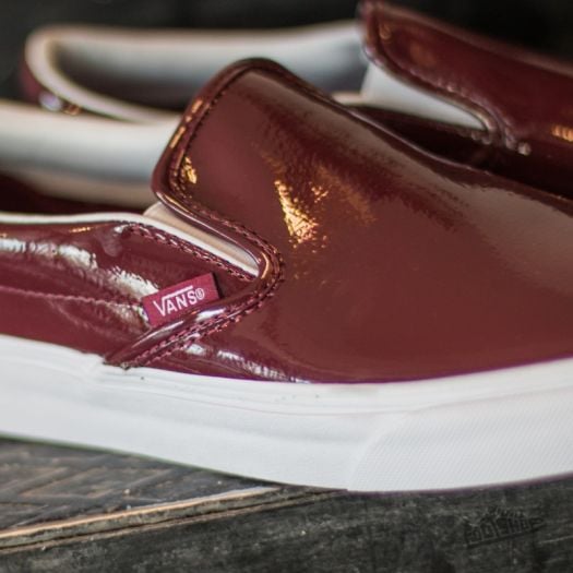 Vans Classic Slip On Tumble Patent Burgundy