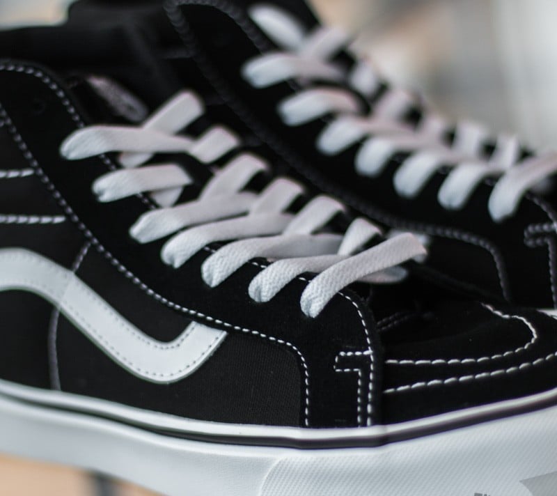 Férfi cipők Vans Sk8-Hi Lite + Suede/ Canvas Black/ White
