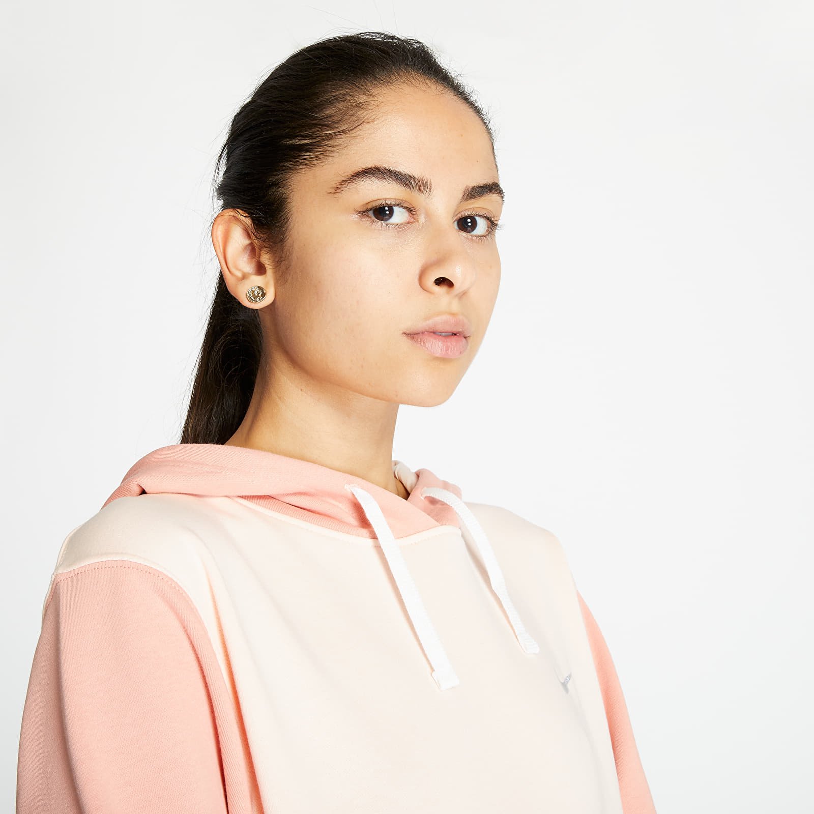 Mikiny Nike Sportswear Swoosh Pullover Hoodie Washed Coral