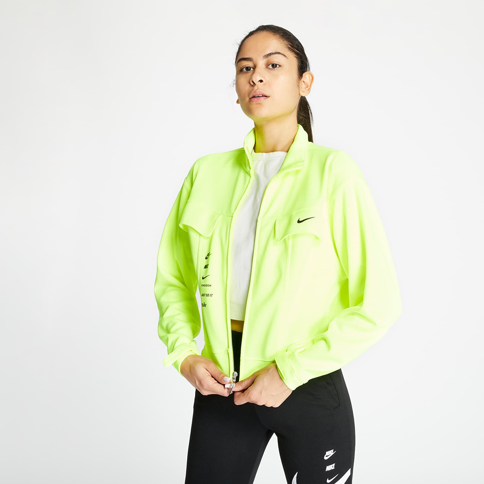 Nike swoosh discount poly knit jacket