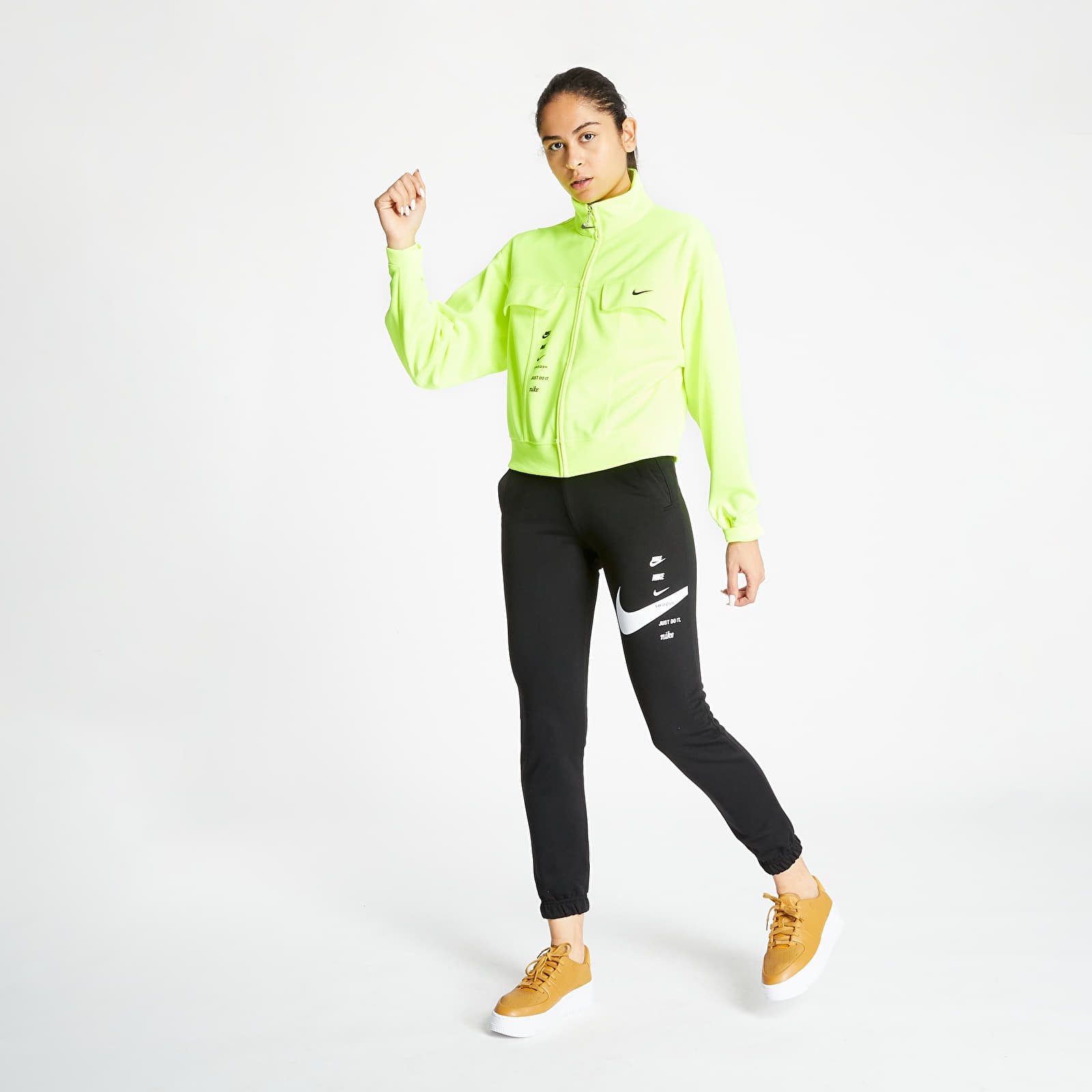 Jakker Nike Sportswear Polyknit Jacket Volt/ Black