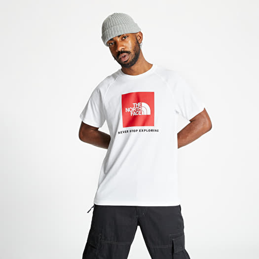 White and red north face t shirt cheap