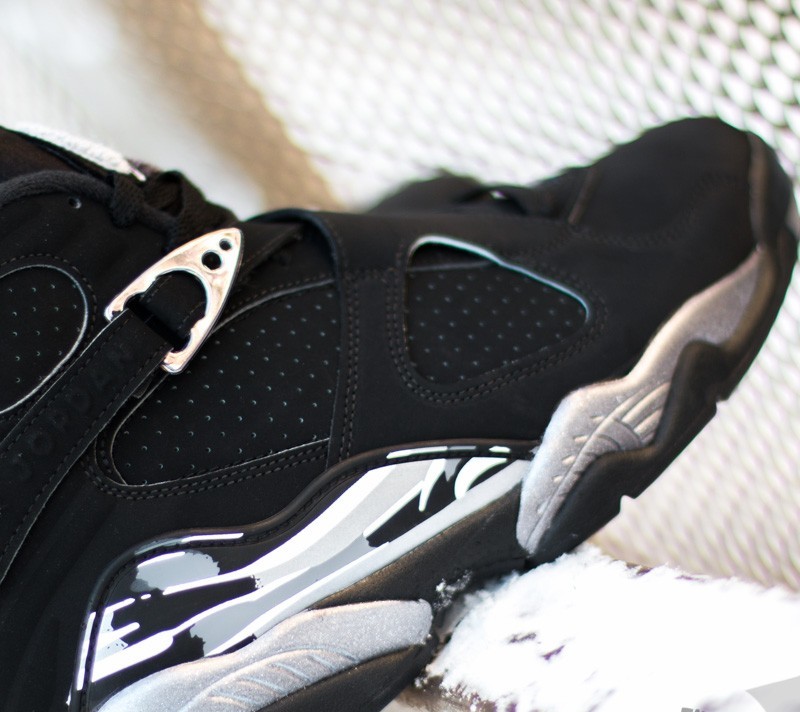 Férfi cipők Air Jordan 8 Retro Black/White-Lite Graphite 