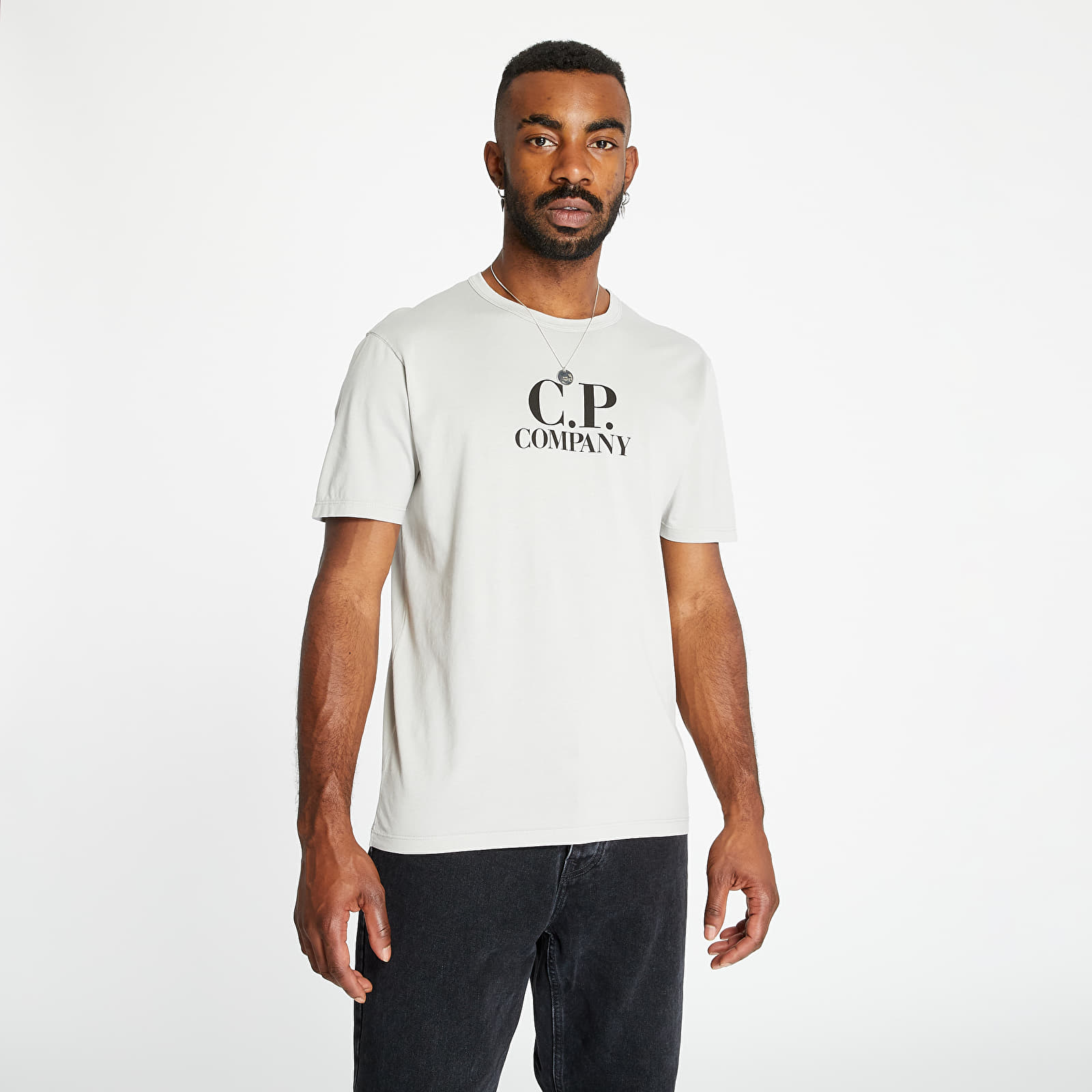 Tricouri C.P. Company Makó Logo Tee Grey