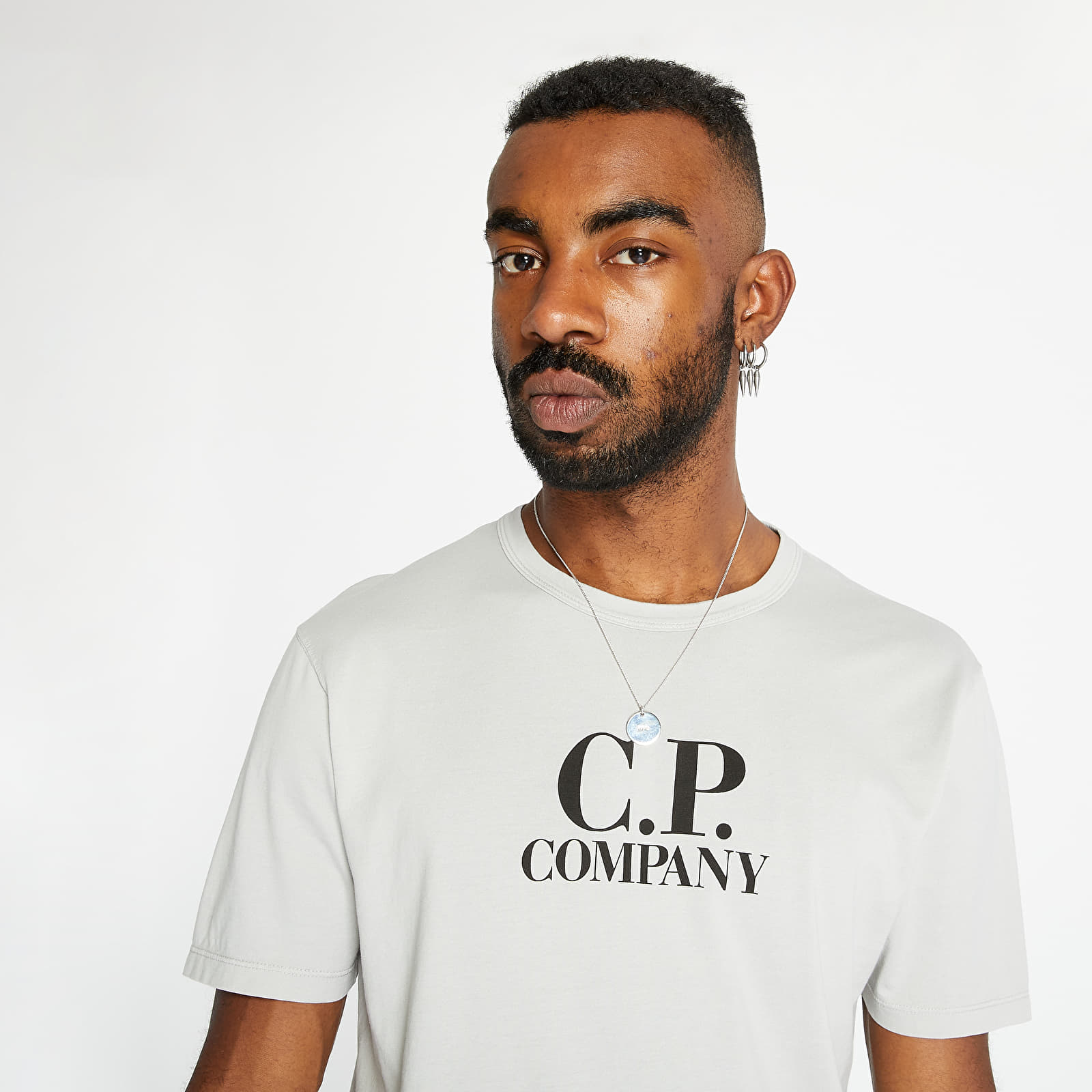 Tricouri C.P. Company Makó Logo Tee Grey