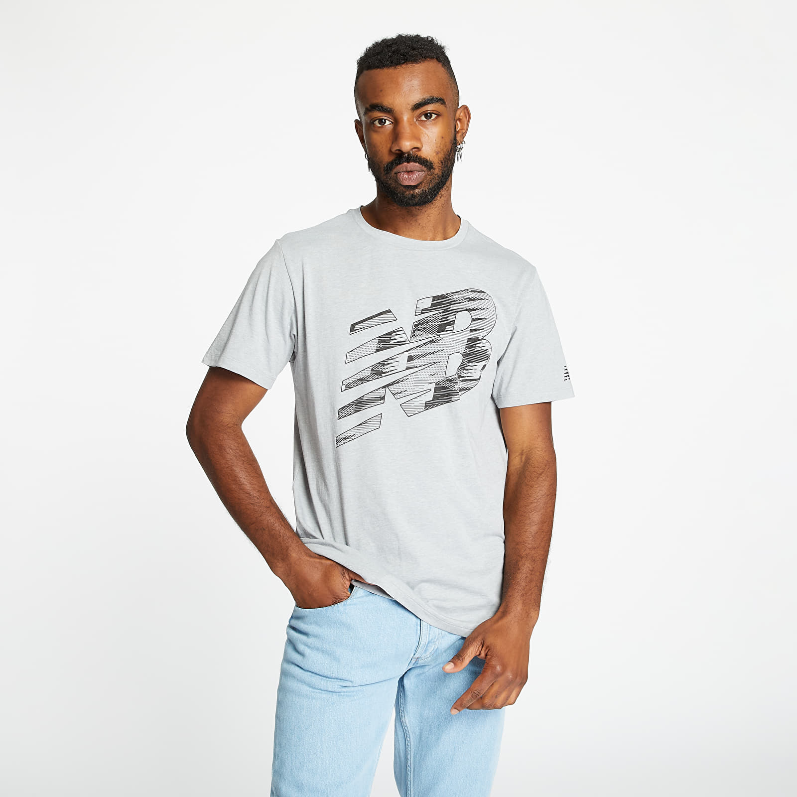 T-shirts New Balance Logo Heathertech Tee Athletic Grey