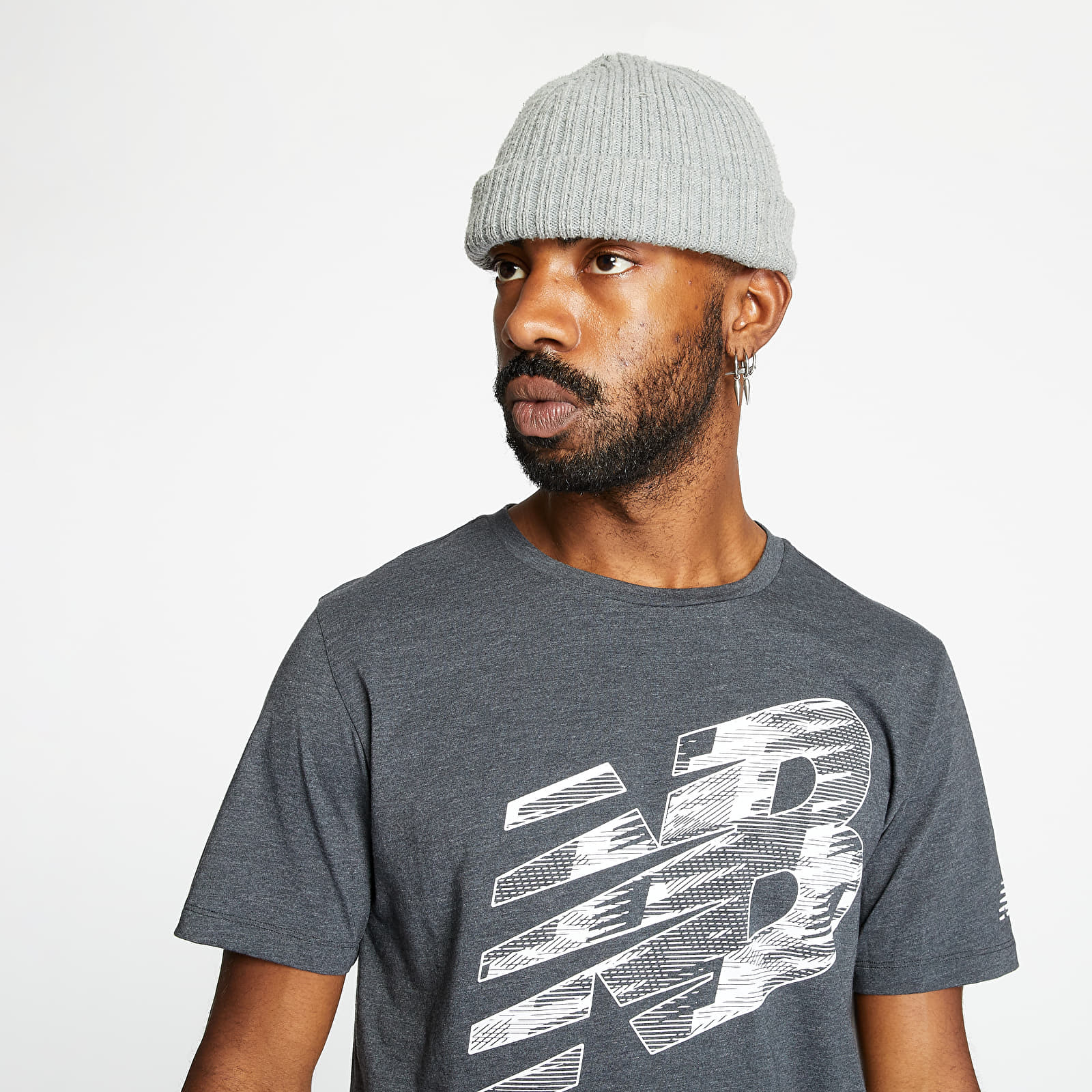 Majice i košulje New Balance Logo Heathertech Tee Black
