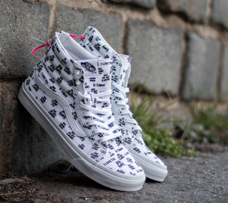 Women's shoes Vans SK8-Hi Slim Zip Baron Von Fancy White/ Black