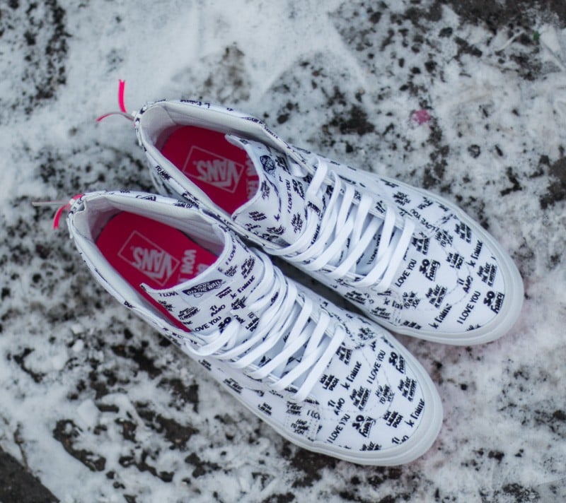 Women's shoes Vans SK8-Hi Slim Zip Baron Von Fancy White/ Black