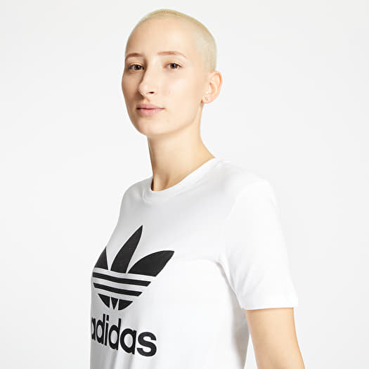 T shirts adidas Trefoil Tee White Black Footshop