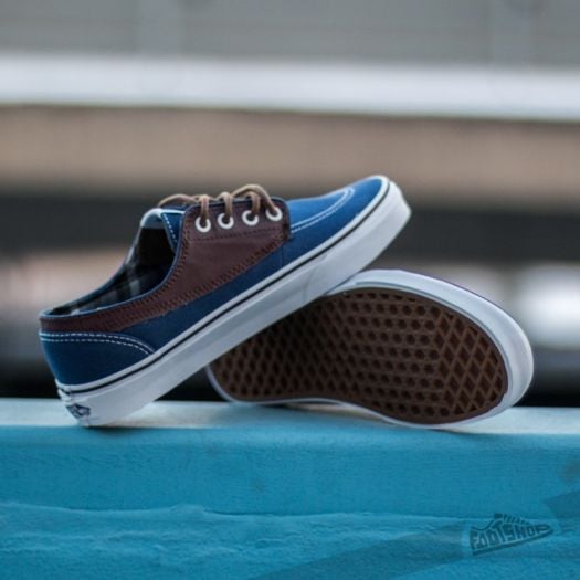 Vans blue plaid shoes discount