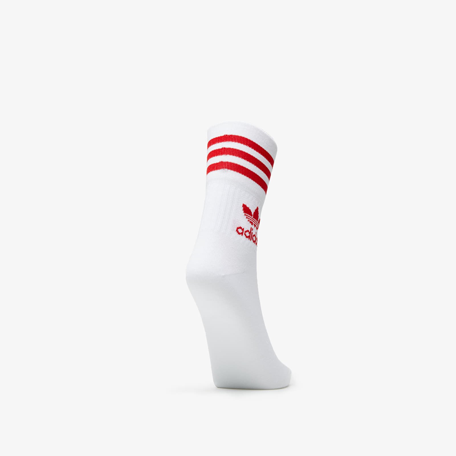 Socks adidas Mid Cut Crew Socks 3-Pack White/ Scarle