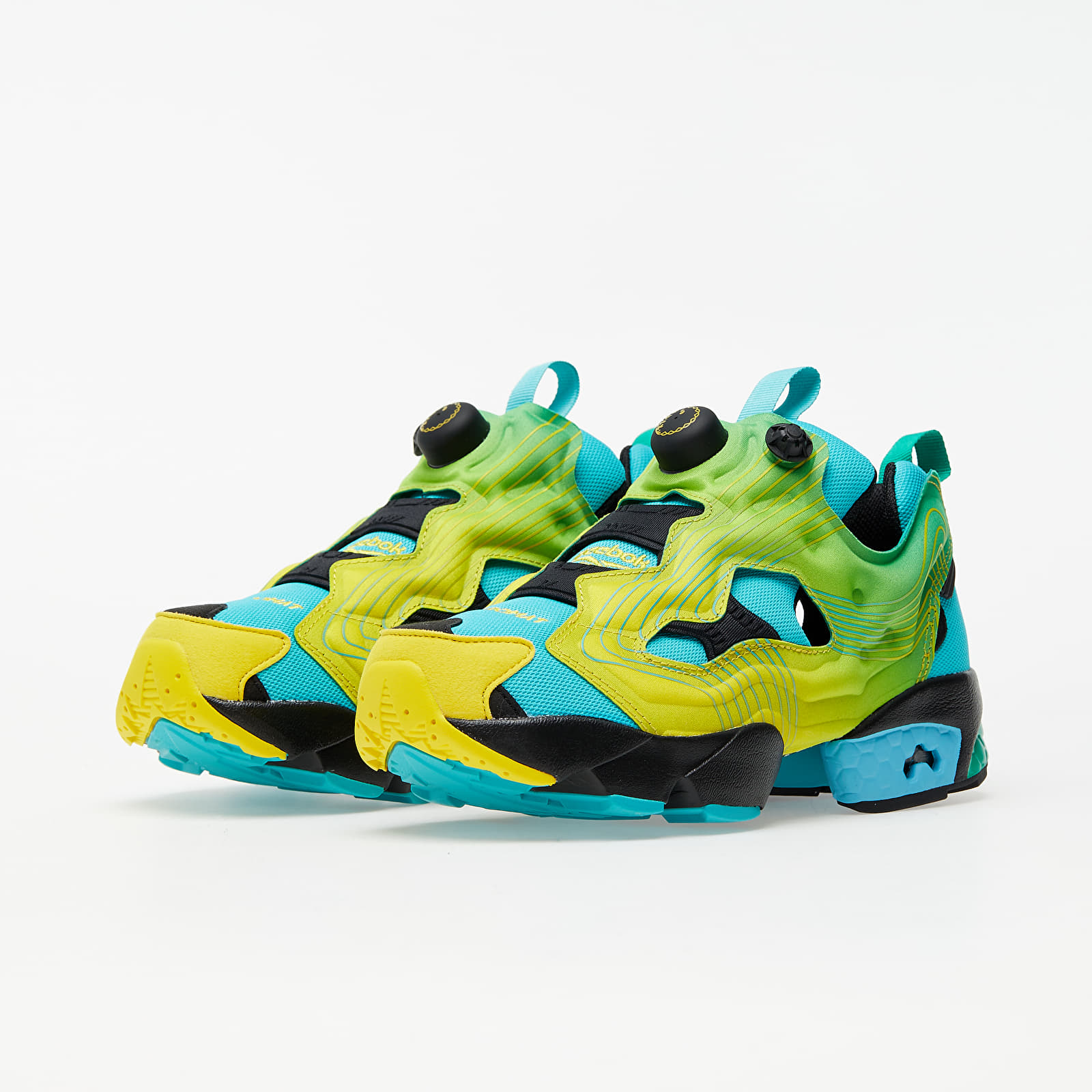 Pánske tenisky a topánky Reebok Instapump Fury Emerald/ Ale Yellow/ Glam Blue