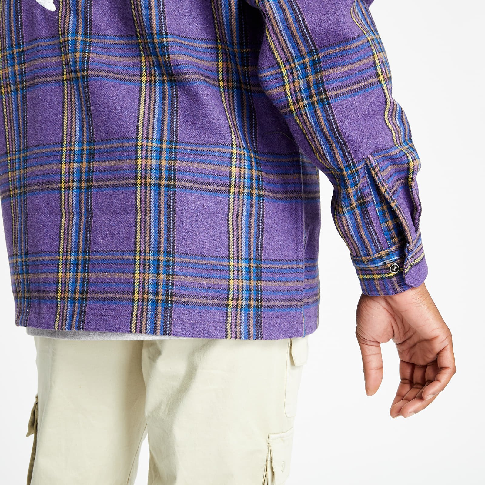 Särgid PLEASURES Widow Heavyweight Flannel Shirt Purple