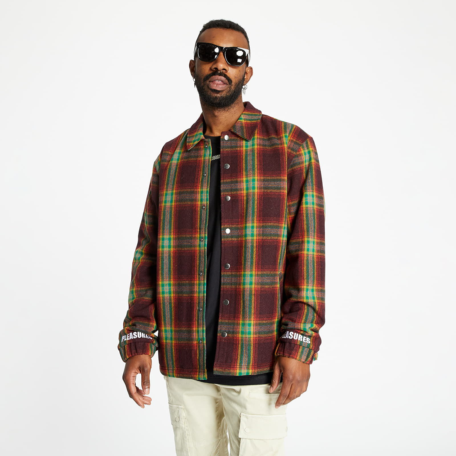 Kurtki PLEASURES Paradox Heavyweight Coach Jacket Red