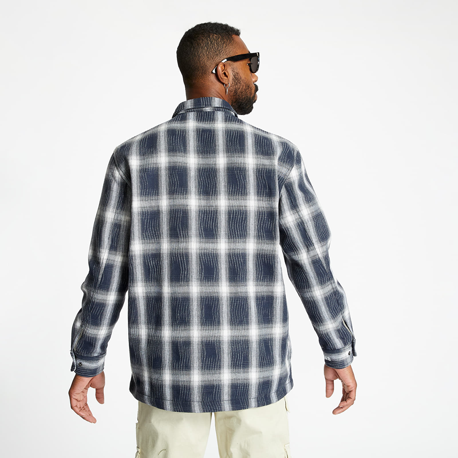 Jackets PLEASURES Sabbath Plaid Overshirt Blue