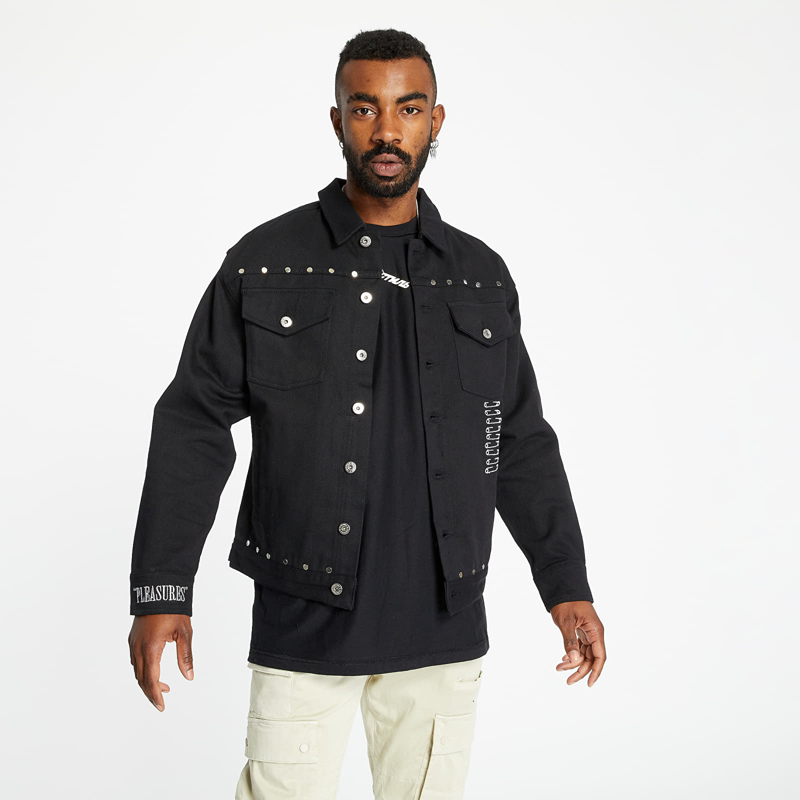 Jackets PLEASURES Nevada Denim Engineer Jacket Black Footshop