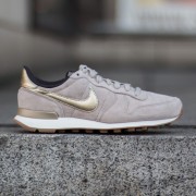 Nike internationalist trainers in top mushroom with metallic trim
