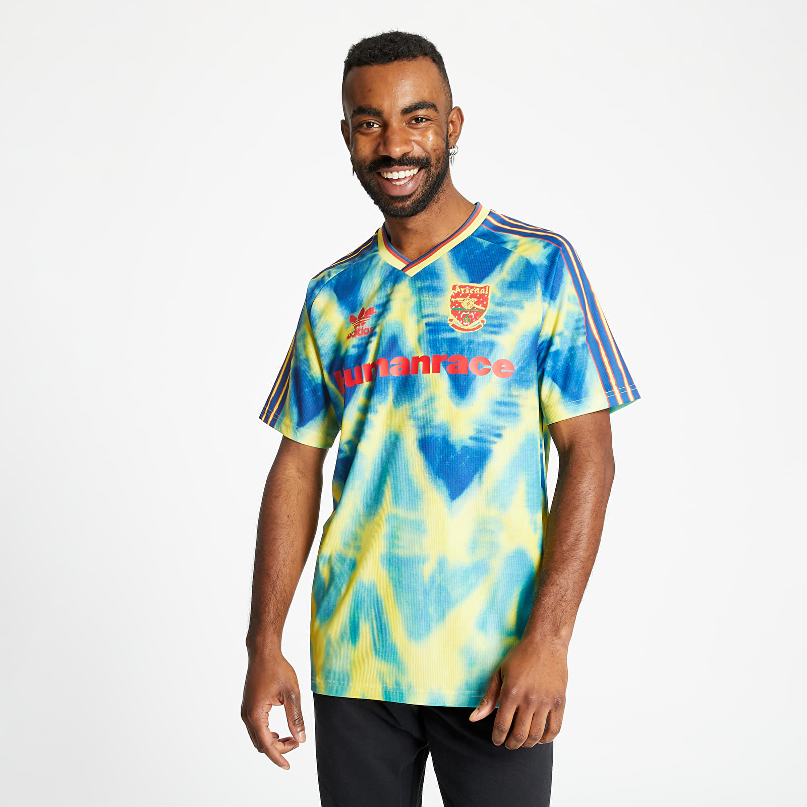T-Shirts adidas Arsenal Human Race Jersey EQT Yellow/ Collegiate Navy