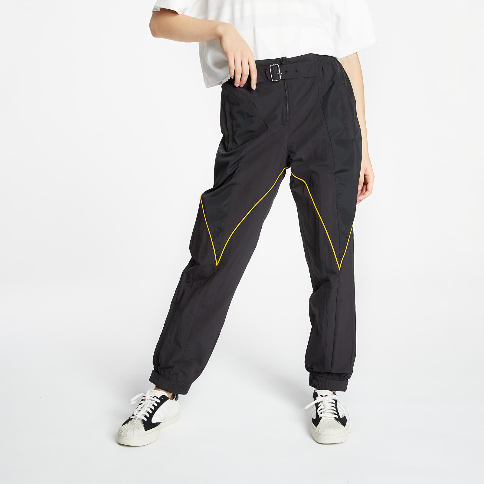 Nohavice adidas Pants Black/ Black/ Active Gold