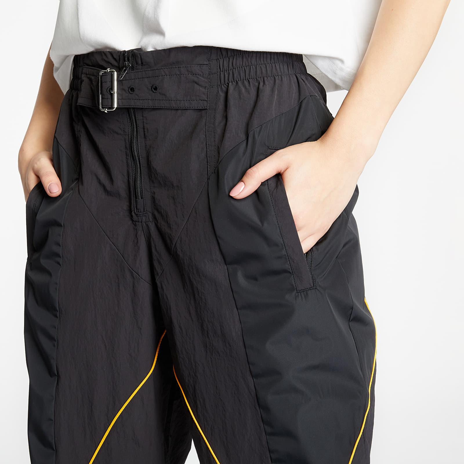Nohavice adidas Pants Black/ Black/ Active Gold