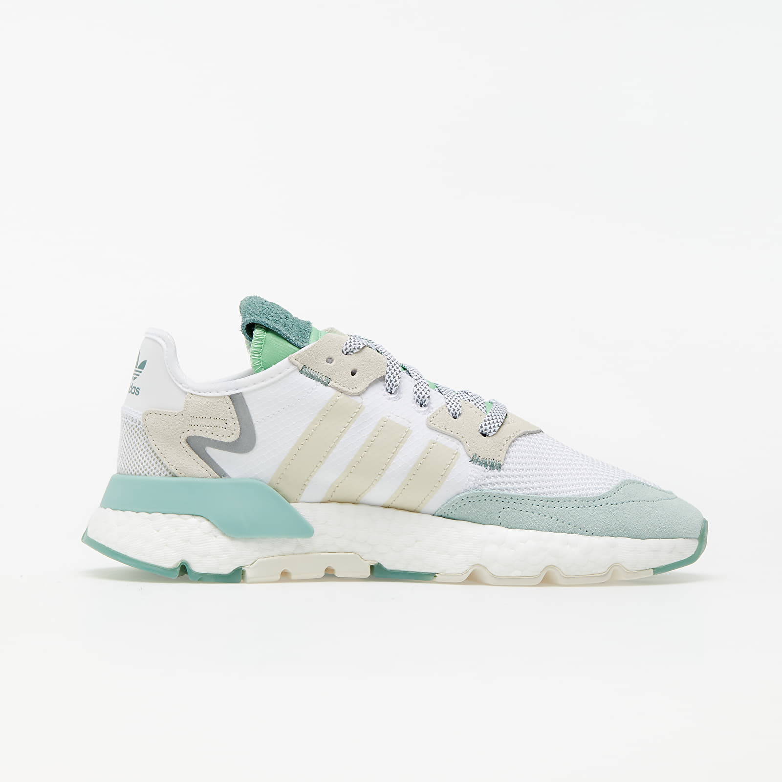 Damen Sneaker und Schuhe adidas Nite Jogger W Ftw White/ Aluminium/ Aluminium