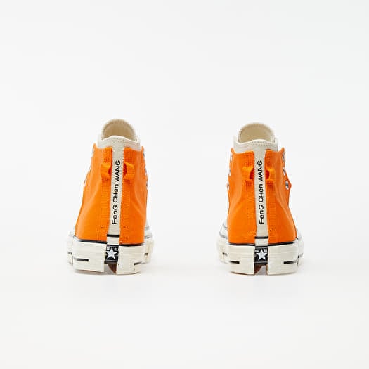 Converse blanche et orange top