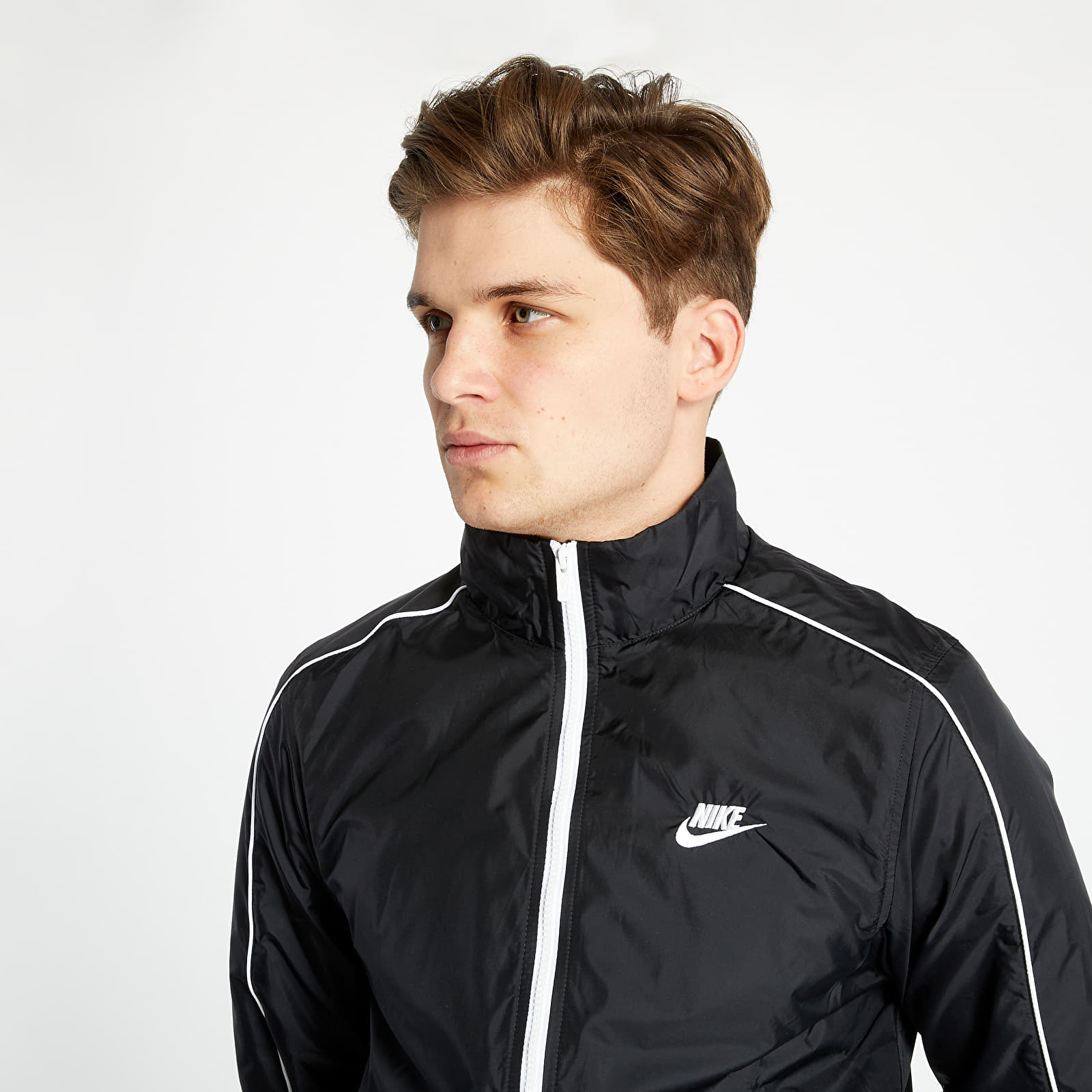 Black and white tracksuit nike hot sale