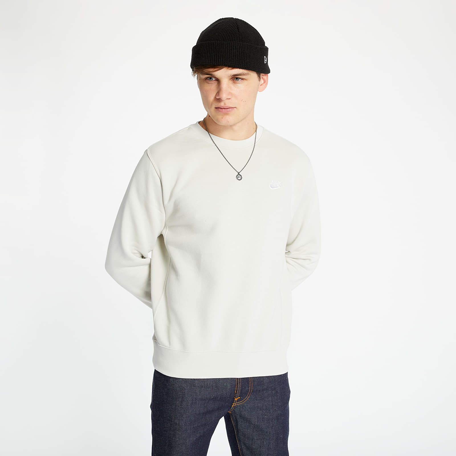 Felpe Nike Sportswear Club Crewneck Light Bone White Footshop