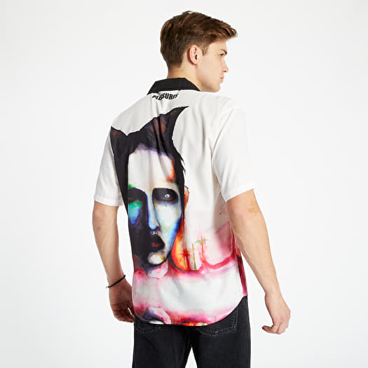 PLEASURES x Marilyn Manson Watercolor Camp Shirt Black | Footshop