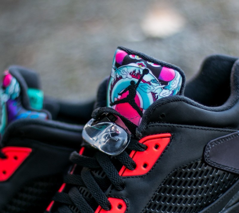 Men's shoes Air Jordan 5 Retro Low Chinese New Year Black/ Black-Bright Crimson