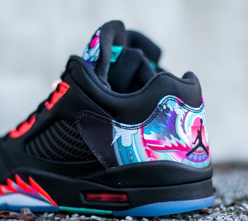 Men's shoes Air Jordan 5 Retro Low Chinese New Year Black/ Black-Bright Crimson