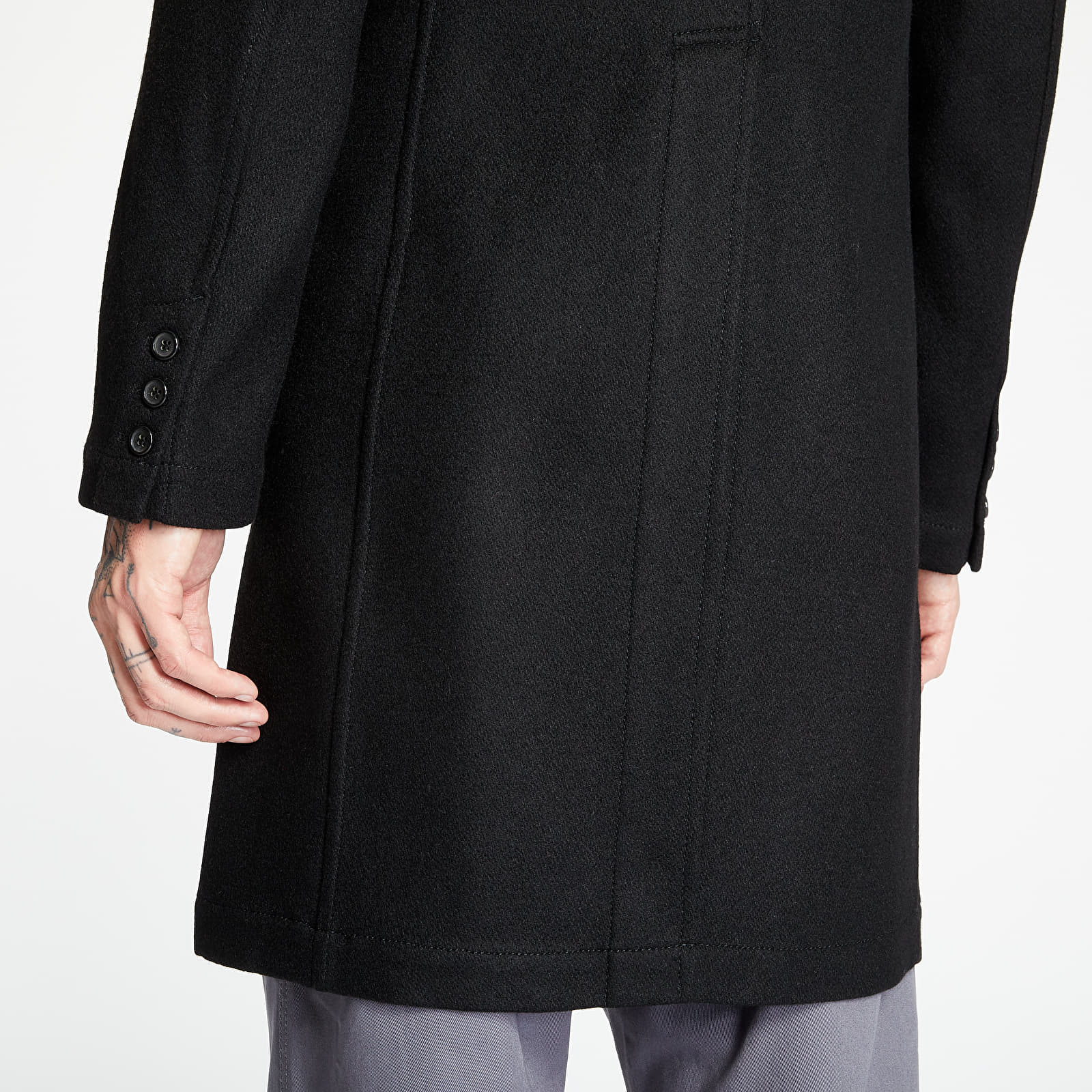 Kabáty COMME DES GARCONS SHIRT Work Stitch 3 Button Coat Black